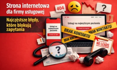 Błędy na stronie internetowej firmy usługowej, które obniżają konwersję i liczbę zapytań