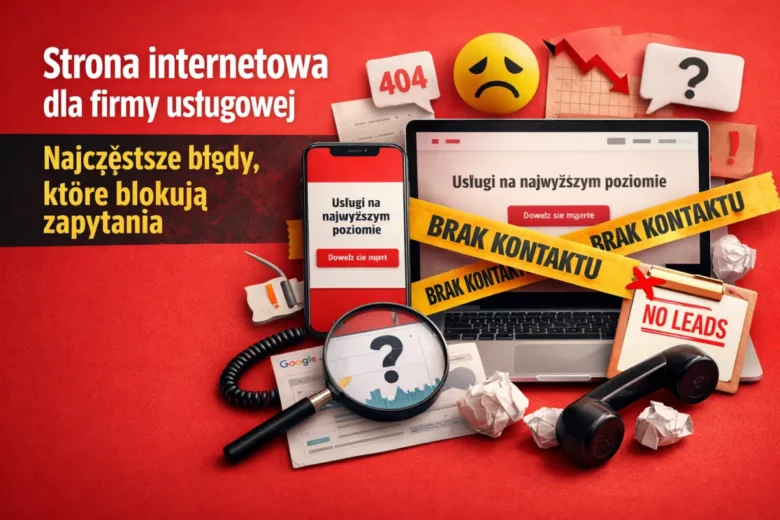Błędy na stronie internetowej firmy usługowej, które obniżają konwersję i liczbę zapytań