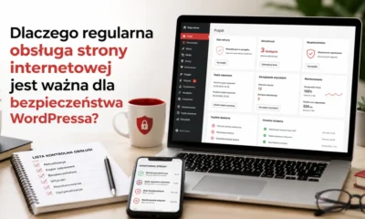 Regularna obsługa strony internetowej WordPress obejmująca aktualizacje, kopie zapasowe i monitoring bezpieczeństwa