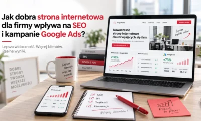 Dobra strona internetowa dla firmy wspiera SEO i kampanie Google Ads, zwiększając widoczność, ruch i liczbę klientów